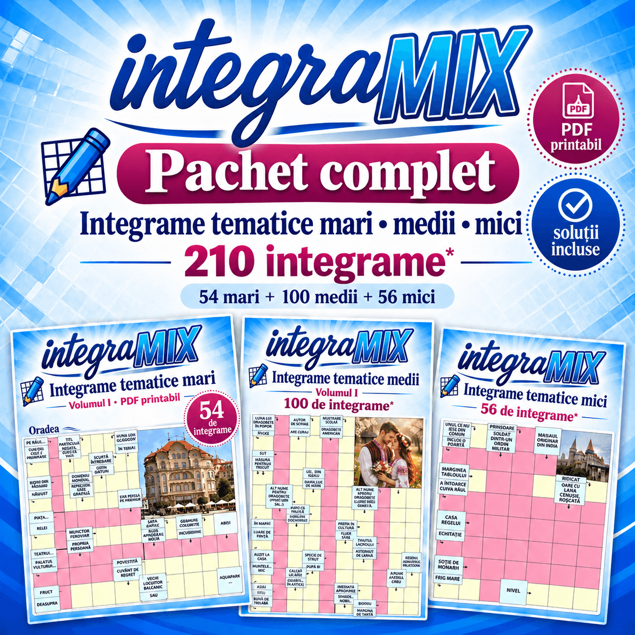 Copertă Pachet complet integrame mari + medii + mici