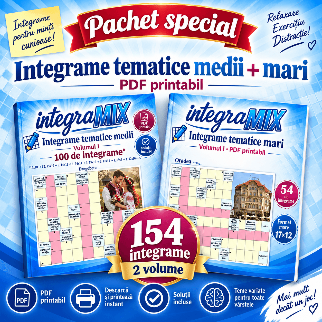 Copertă Pachet integrame mari + medii